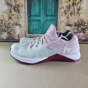 Nike Metcon Flyknit 3 Training Shoes Plum Silver Womens Size 13 (AR5623-150)